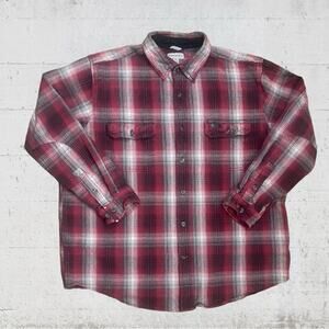 Vintage Men’s Carhartt Heavyweight Cotton Plaid Button Up Size 2XL